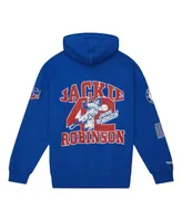 Men's Mitchell & Ness Jackie Robinson Royal Brooklyn Dodgers Cooperstown Collection Legends Fleece Pullover Hoodie