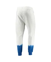 Men's Fisll Oatmeal New York Knicks Double Dribble Tie-Dye Fleece Jogger Pants