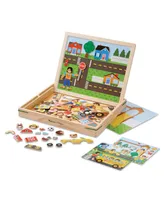 Melissa & Doug Wooden Magnetic Matching Picture Game With 119 Magnets and Scene Cards