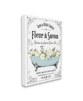 Stupell Industries Floral Parisian Bathroom Advertisement Wall Art Collection