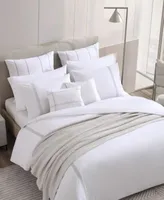Vera Wang Lattice Solid Cotton Percale Duvet Cover Sets Collection