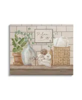 Stupell Industries Relax Uplifting Bathroom Scene Canvas Wall Art, 16" x 1.5" x 20" - Multi