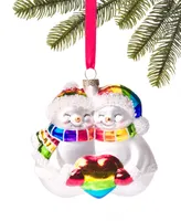 Holiday Lane Love is Love Rainbow Snowman Couple Ornament, Created for Macy's