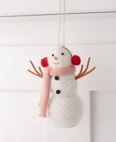 Holiday Lane Christmas Cheer Fabric Snowman Ornament, Exclusively at Macy's