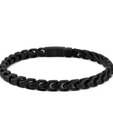Bulova Men's Link Bracelet Black-Plated Stainless Steel