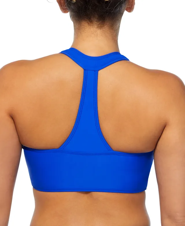 Reebok Women's Mesh-Inset Racerback Bikini Top