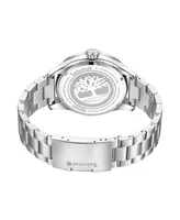 Timberland Men's Quartz Ashmont Silver-Tone Stainless Steel Bracelet Watch 46mm