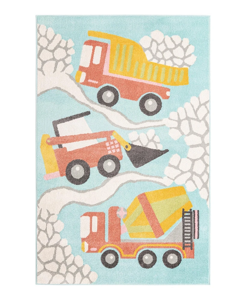 Bayshore Home Campy Kids Trucks 5'3" x 8' Area Rug