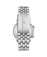 Alexander Men's Journeyman 2 Silver-Tone Stainless Steel , Silver-Tone Dial , 40mm Round Watch