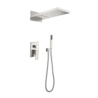 Simplie Fun Shower System, Waterfall Rainfall Shower Head With Handheld, Shower Faucet Set For Bathroom
