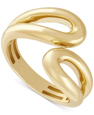 Polished Openwork Loop Bypass Ring in 10k Gold