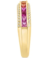 Effy Multi-Sapphire (1/2 ct. t.w.) & Diamond (1/6 ct. t.w.) Band in 14k Gold