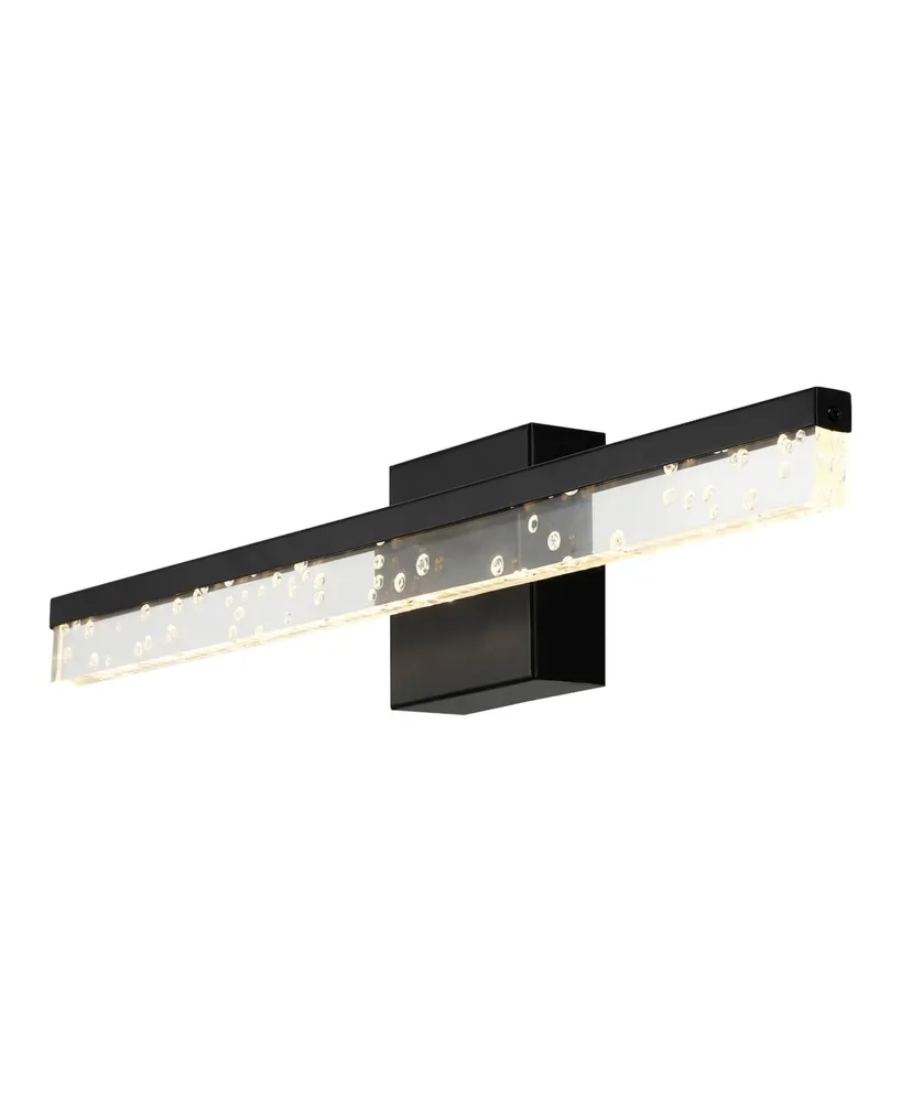 Mario 22" 1-Light Modern Contemporary 360-Degree Rotatable Iron, Seeded Acrylic Integrated Led Vanity Light