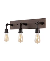 Corbett 22.13" 3-Light Rustic Farmhouse Iron Led Vanity