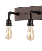 Corbett 22.13" 3-Light Rustic Farmhouse Iron Led Vanity