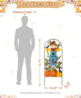 Glitzhome 41.75" H Fall Metal Arch Scarecrow Yard Stake