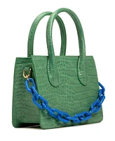 Like Dreams Kenzie Chain Croc Faux Leather Mini Crossbody Bag