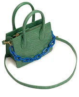 Like Dreams Kenzie Chain Croc Faux Leather Mini Crossbody Bag