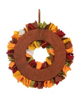 Glitzhome 19.25" D Fall Felt Wreath