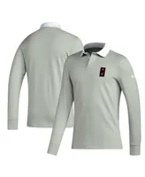 Men's adidas 2023 Player Gray Fc Cincinnati Travel Long Sleeve Polo Shirt