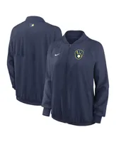 Women's Nike Navy Milwaukee Brewers Authentic Collection Team Raglan Performance Full-Zip Jacket