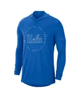 Men's Nike Blue Ucla Bruins Campus Tri-Blend Performance Long Sleeve Hooded T-shirt