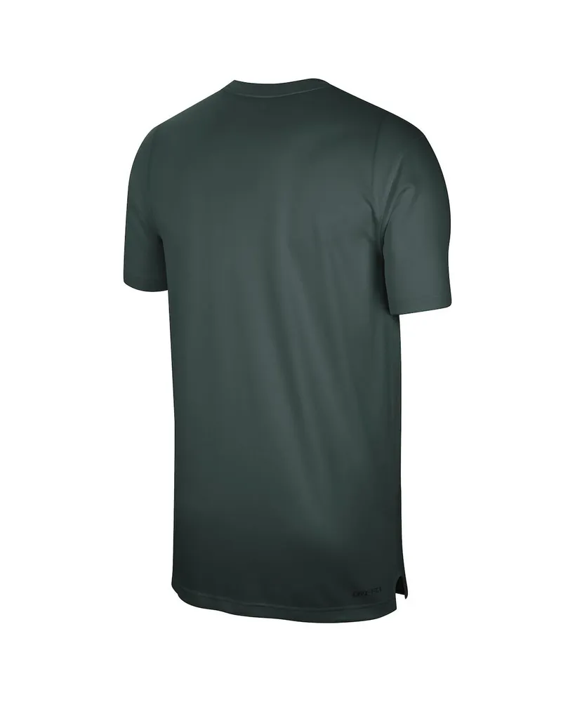 Men's Nike Green Michigan State Spartans Sideline Coaches Performance Top