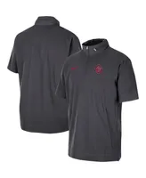 Men's Nike Anthracite Oklahoma Sooners Coaches Half-Zip Short Sleeve Jacket