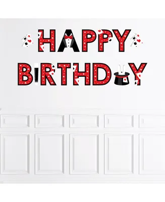 Ta-Da, Magic Show Magical Birthday Party Large Banner Wall Decals Happy Birthday