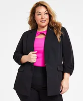 I.n.c. International Concepts Plus 3/4-Sleeve Blazer, Created for Macy's