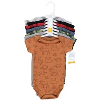 Hudson Baby Baby Boys Cotton Bodysuits, Into The Woods Prints, 7-Pack