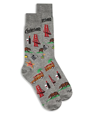 MeMoi Men's Destination Rayon from Bamboo Novelty Crew Socks