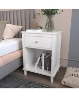 Streamdale Furniture Wooden Nightstand With One Drawer One Shelf For Kids, Adults