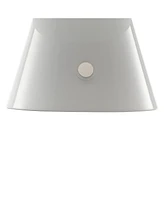 Porcini 7" Contemporary Bohemian Rechargeable, Cordless Iron Integrated Led Mushroom Table Lamp
