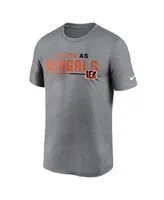 Men's Nike Heather Gray Cincinnati Bengals Legend Team Shoutout Performance T-shirt