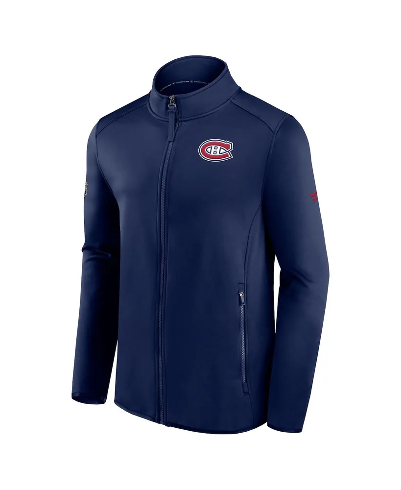Men's Fanatics Navy Montreal Canadiens Authentic Pro Rink Fleece Full-Zip Jacket