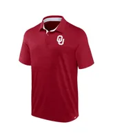 Men's Fanatics Heather Crimson Oklahoma Sooners Classic Homefield Polo Shirt