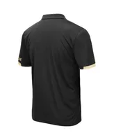 Men's Colosseum Black Purdue Boilermakers Big and Tall Santry Polo Shirt