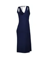 Women's G-iii 4Her by Carl Banks Navy Michigan Wolverines Training V-Neck Maxi Dress