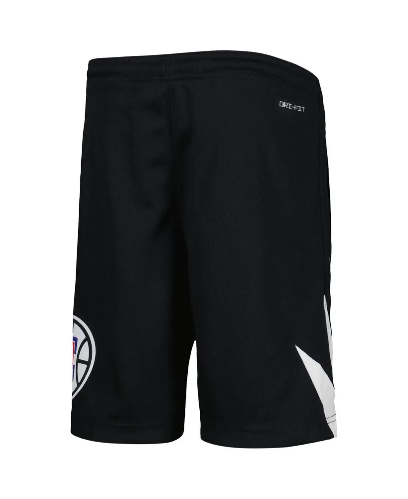 Jordan Big Boys and Girls Jordan Black La Clippers Statement Edition  Swingman Performance Shorts