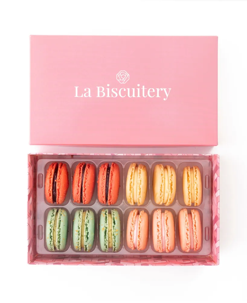 La Biscuitery La Vie En Rose Box of 12 Macarons