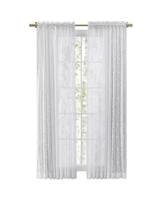 Ricardo Woven Lace Rod Pocket w/Header Panel Curtain 54"W x 96"L