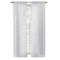 Ricardo Woven Lace Rod Pocket w/Header Panel Curtain 54"W x 96"L