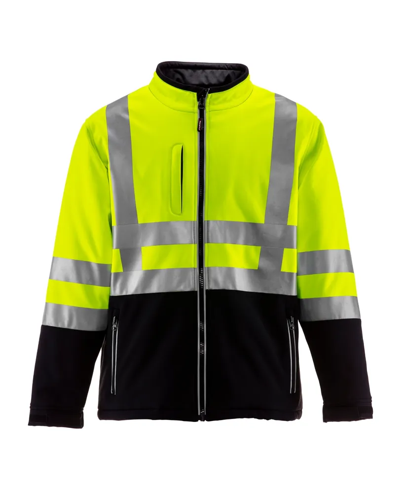 RefrigiWear Big & Tall High Visibility Insulated Softshell Jacket with Reflective Tape
