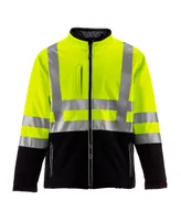 RefrigiWear Big & Tall High Visibility Insulated Softshell Jacket with Reflective Tape