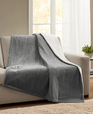 Premier Comfort Heated Plush to Sherpa Throw, 50" x 60"