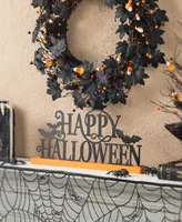 Glitzhome 18" L Halloween Wood Metal "Happy Halloween" Table Decor