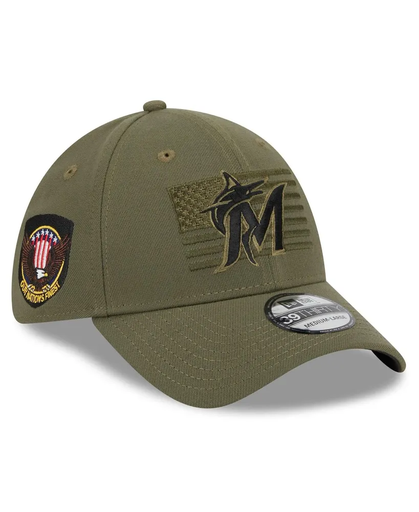 Men's New Era Green Miami Marlins 2023 Armed Forces Day 39THIRTY Flex Hat