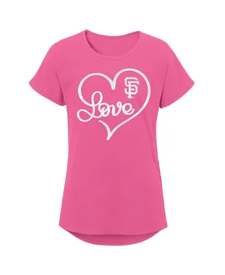 Big Girls Pink San Francisco Giants Lovely T-shirt