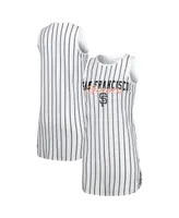 Women's Concepts Sport White San Francisco Giants Reel Pinstripe Knit Sleeveless Nightshirt